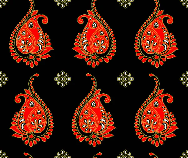 Seamless tribal paisley pattern — Stock Photo, Image