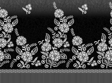 Tekstil çiçek sınır