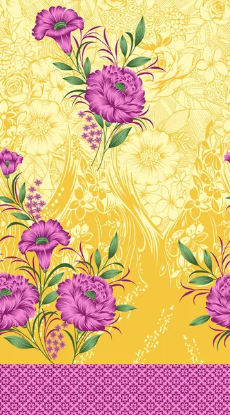 Seamless floral border