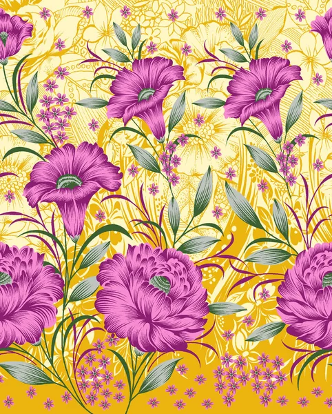 Seamless floral border