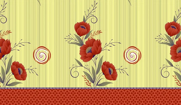 Seamless floral border