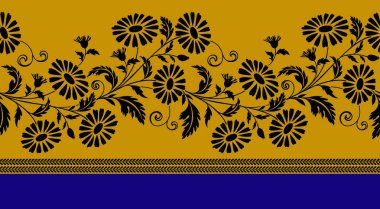 Dikişsiz çiçek sınır