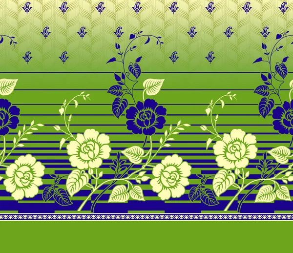 Seamless floral border