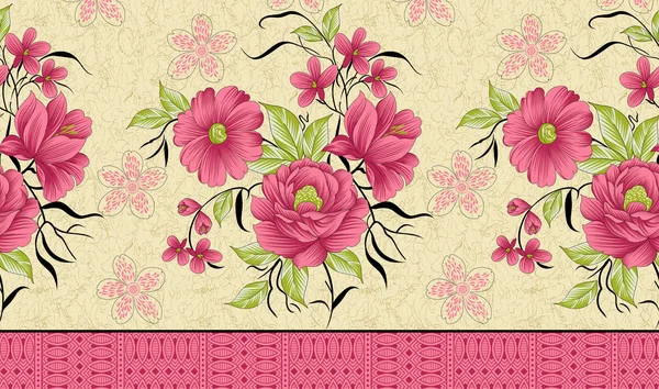 Seamless floral border — Stock Photo, Image