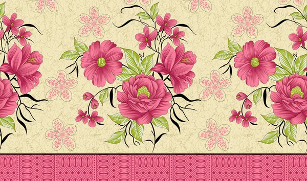 Seamless floral border