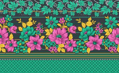 Dikişsiz çiçek sınır