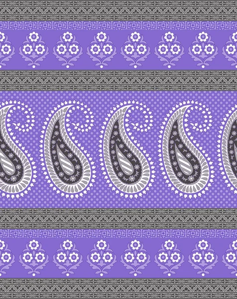 Seamless paisley border — Stock Photo, Image