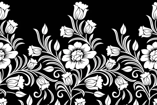 Seamless floral border