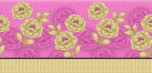 Seamless floral border