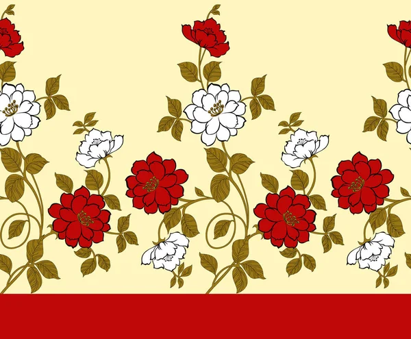 Seamless floral border