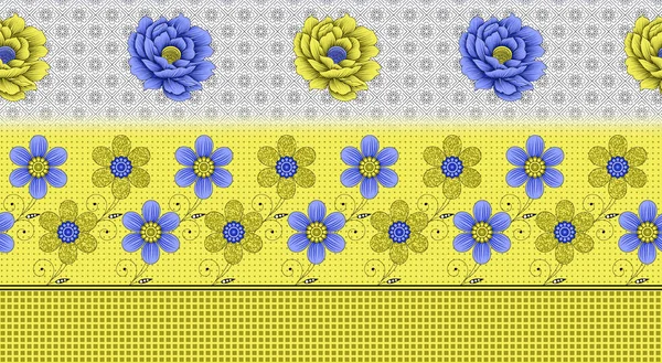 Seamless floral border