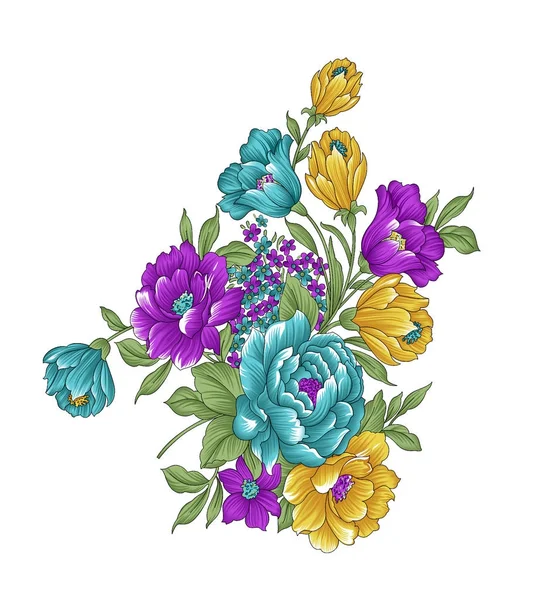 Kiść kwiatowy wzór — Zdjęcie stockowe