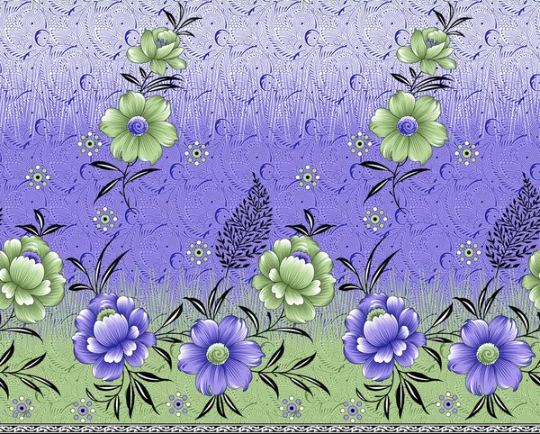 Seamless floral border