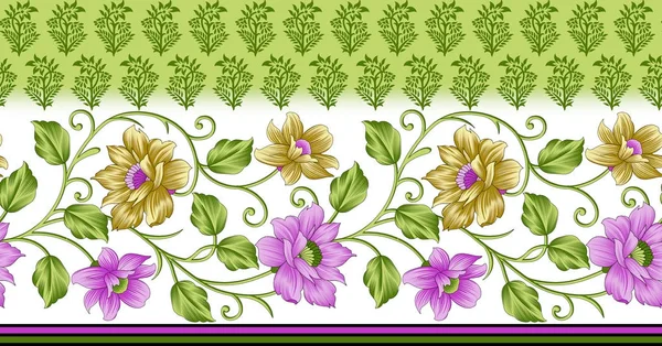 Seamless floral border