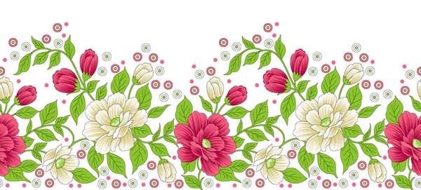 Seamless floral border — Stock Photo, Image