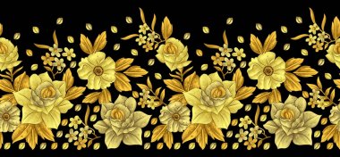 Dikişsiz çiçek sınır