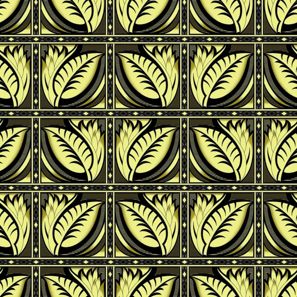 Nahtloses Muster aus goldenen Blättern — Stockfoto