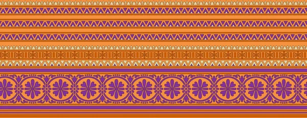 Diseño Tribal Sin Costura Frontera — Foto de Stock