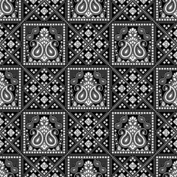 Seamless Traditional Indian Paisley Pattern — Stock Photo, Image