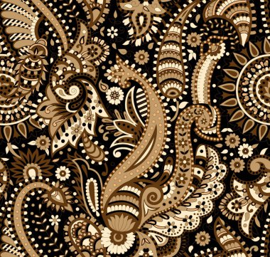 Paisley Dikişsiz desen tekstil kumaş için
