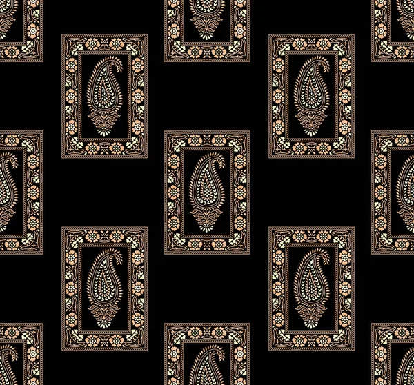 Seamless Traditional Indian Paisley Pattern — Stock Photo, Image