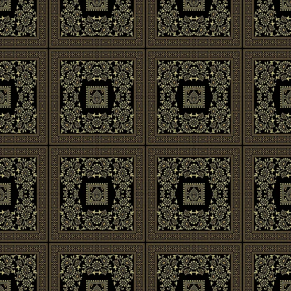 Seamless Traditional Indian Dark Pattern — Stock Photo, Image