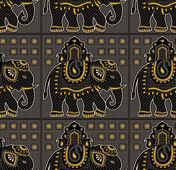 Elefante Indio Tradicional Inconsútil — Foto de Stock