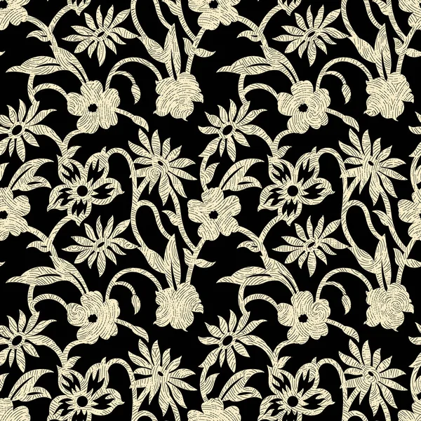 Seamless traditional indian pattern on dark background