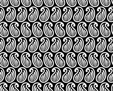 Dikişsiz küçük siyah beyaz desenli desen