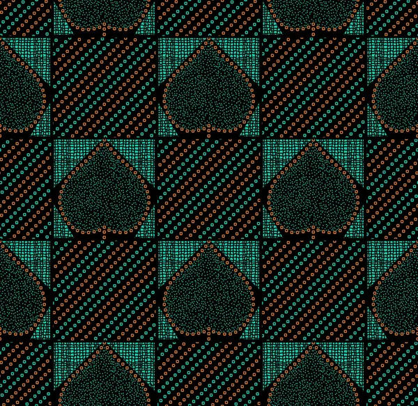 Traditional Seamless Indian Dark Pattern — Stock Photo, Image