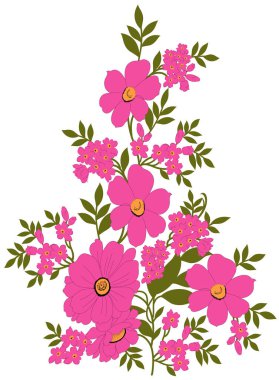 Pembe çiçek motifi tasarımı