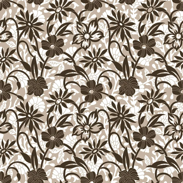 Nahtloses Textiles Blumenmuster — Stockfoto