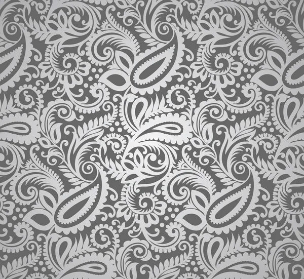 Patrón paisley indio tradicional sin costuras — Vector de stock