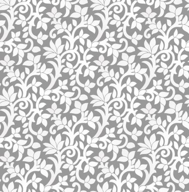 Sorunsuz gümüş yaprakları desen