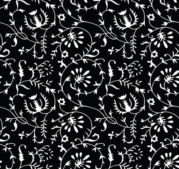 Seamless tribal floral pattern — Stock Vector