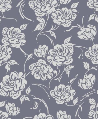 Sorunsuz soyut gül çiçek desenli