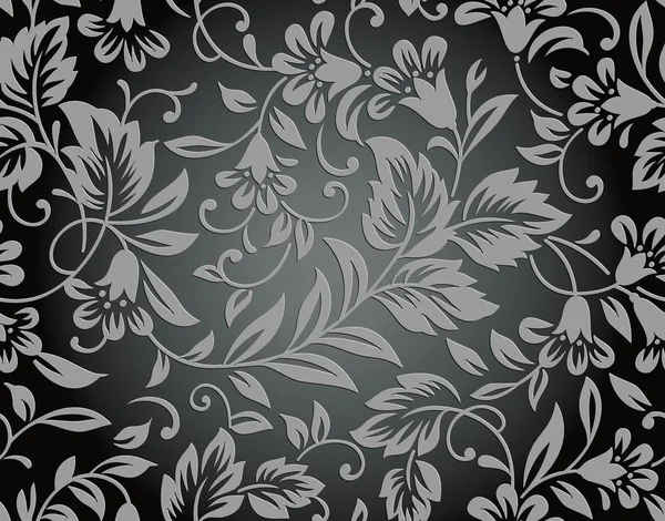 Seamless floral rich wallpaper — Stock Vector