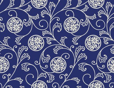 Sorunsuz Çin çiçek desenli