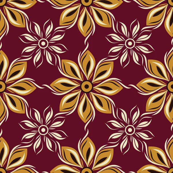 Simple seamless floral pattern — Stock Vector