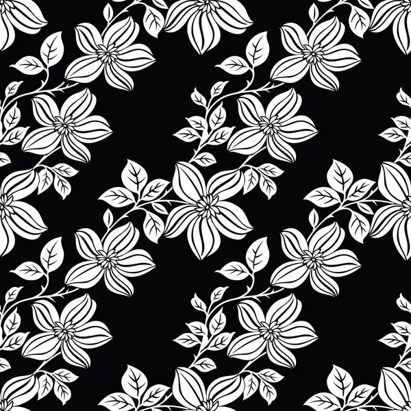 Motif floral textile sans couture — Image vectorielle