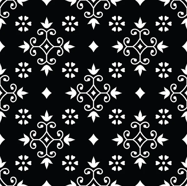 Inconsútil patrón ornamental lindo oscuro — Vector de stock