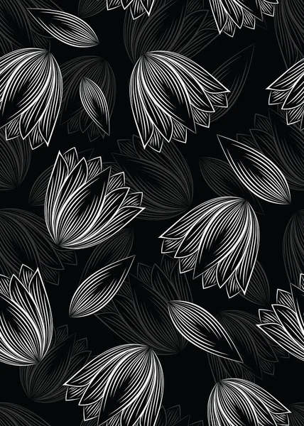 无缝丰富的抽象花卉图案 — 图库矢量图片