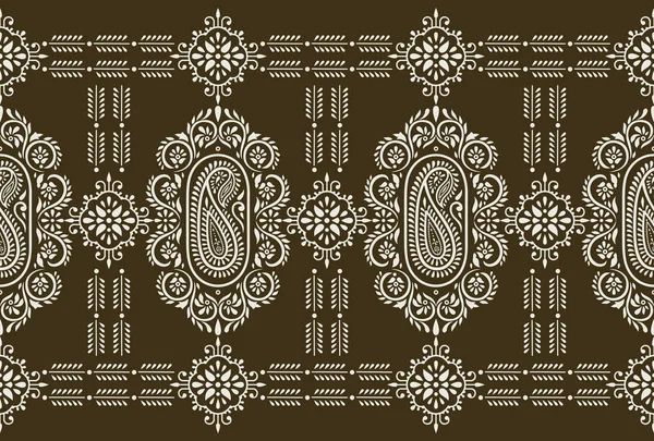 Borde paisley vector sin costuras — Vector de stock