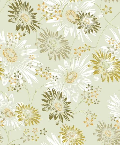 Fondo de girasol vector sin costuras — Vector de stock