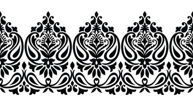 Kusursuz siyah beyaz desenli kenar