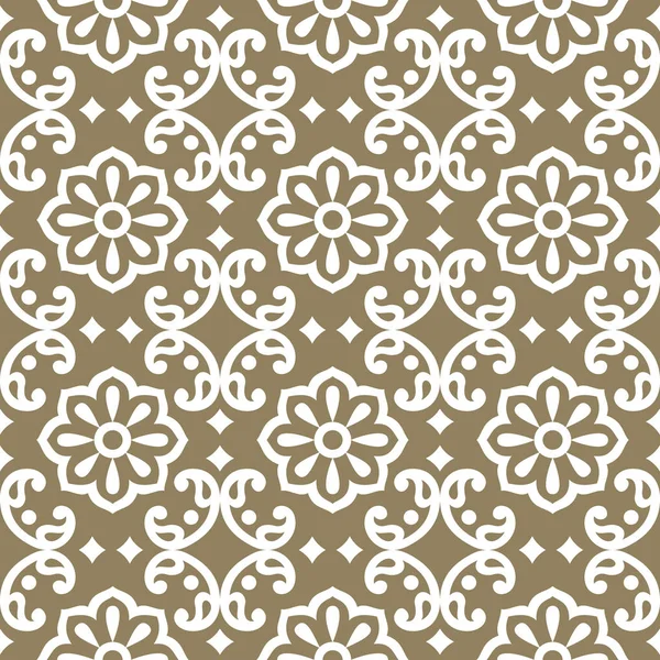 Seamless damask pattern with traditional Asian design elements — ストックベクタ