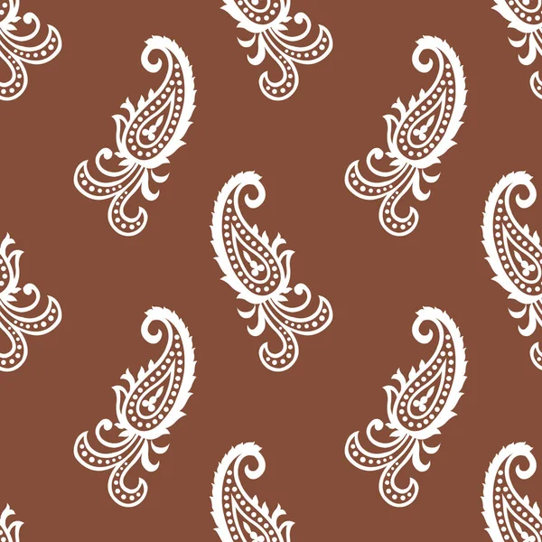 Diseño de patrones de paisley de vector indio tradicional sin costuras — Vector de stock
