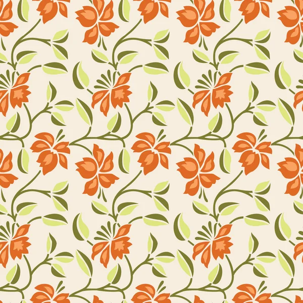 Seamless cute flower pattern design — Stock Vector