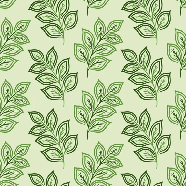 Seamless creative leaf pattern design — 스톡 벡터