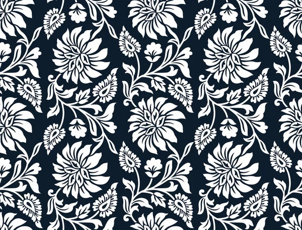 Modèle de fleur vintage sans couture — Image vectorielle